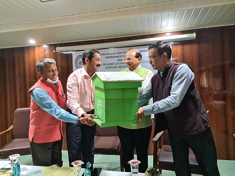 Beekeeping equipment distributed to a farmer during the event (Photo | Special arrangement)