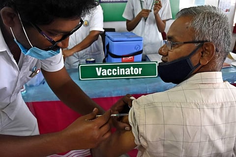 The countrywide vaccination drive was rolled out on January 16. (Photo | U Rakesh Kumar, EPS)