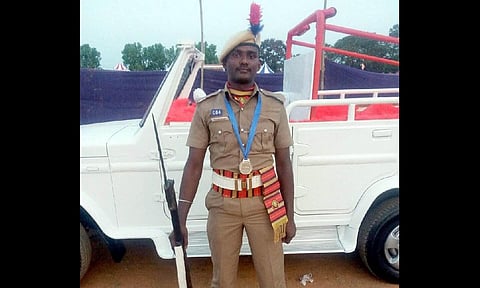 Manikandan, who is posted at the Ambattur Industrial Estate police station | Express