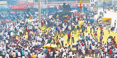 Earlier, protests over the Mahadayi issue had brought people of the region together. (Photo | EPS)