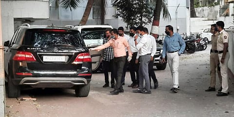 Two cars taken to National Investigation Agency office in connection with Sachin Waze case, in Mumbai. (Photo| ANI)