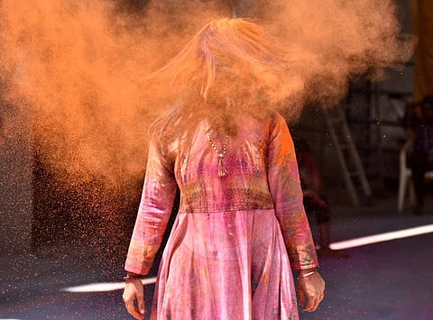A girl celebrates Holi in Chennai (File Photo | EPS)