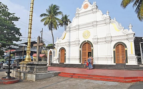 Marthoman Syrian Cathedral at Mulanthuruthy, which was recently taken over by the Orthodox faction.