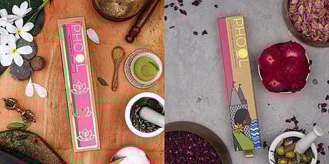 A set of incense sticks manufactured by 'Phool'