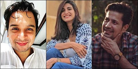 (L-R) Actors Namit Das, Aahana Kumra and Sumeet Vyas (Photos | Instagram)