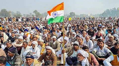 Farmers protesting against the three farm laws in 2020-21. (File Photo | PTI)
