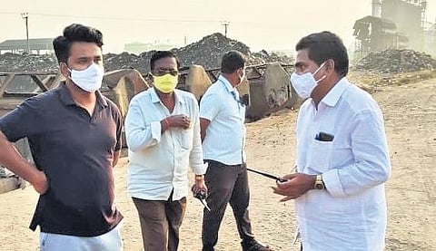 VMC Commissioner Prasanna Venkatesh inspects Excel Plant at Ajit Singh Nagar in Vijayawada on Tuesday | Express