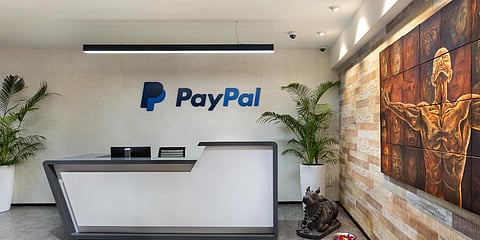 Logo of PayPal in its Mumbai office (Photo| Special Arrangement)