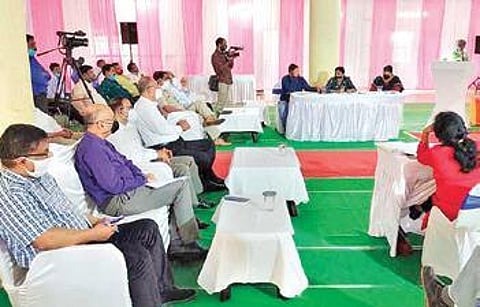 Locals at the public hearing in Paradip