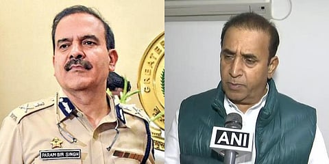 Former Mumbai Police chief Parambir Singh (L) and Maharashtra Home Minister Anil Deshmukh (File Photo| PTI and ANI)