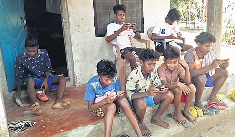 Children playing games on mobile phones. Image used for representational purpose only.