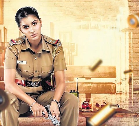 Yashika Aannand in the role of a police officer.