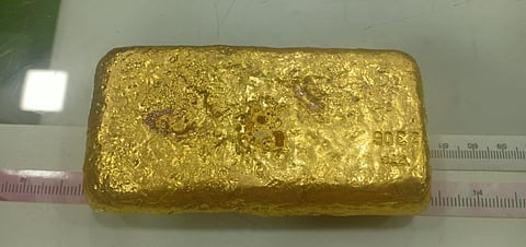 The seized gold at Bengaluru airport. (Photo| EPS)