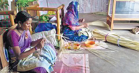 Around 300 women make palm-based craft products | AARDE Craft