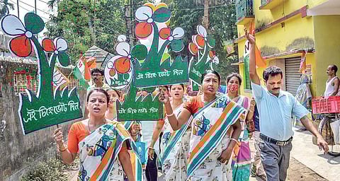 TMC supporters take out a rally in the same district | PTI