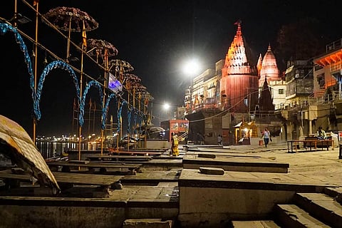 A view of Ganga Ghat in Varanasi.
