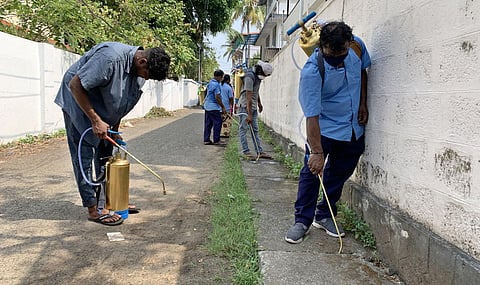 Kochi Corporation has begun the mosquito eradication drive as a part of its Heal initiative. (Photo | Albin Mathew, EPS)