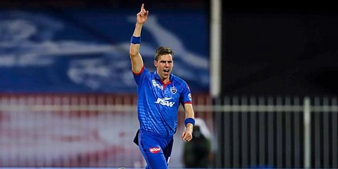 Delhi Capitals pacer Anrich Nortje (Photo | PTI)