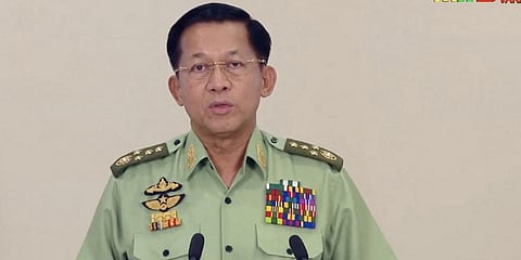 Myanmar junta leader General Min Aung Hlaing (File photo| AFP)