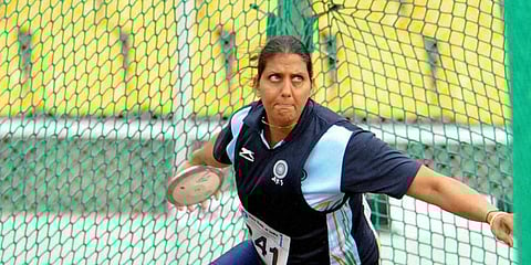 Commonwealth Games gold medallist Krishna Poonia (Photo | PTI)