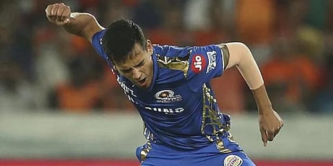 Mumbai Indians spinner Rahul Chahar (Photo | AP)
