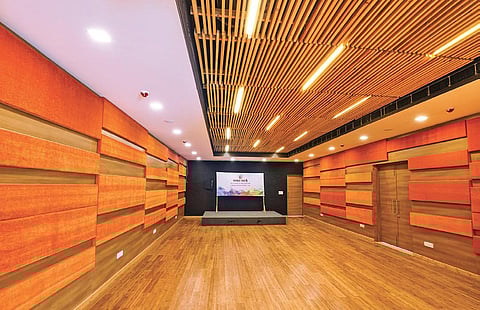 The multipurpose hall at the new Kala Sankul Complex, Sanskar Bharti Campus, Deen Dayal Marg