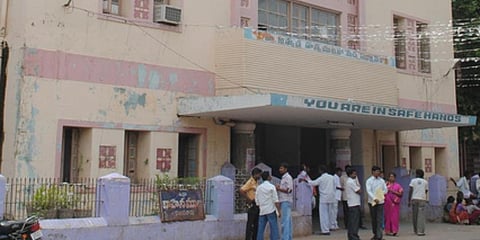 Patients wait outside Kurnool government general hospital. (Photo | EPS)