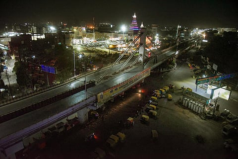 An Indian city wears a deserted look with the imposition of night curfew to control COVID-19 cases. (Photo | PTI)