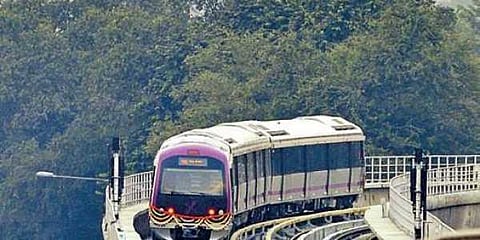 The need for a line to the airport from MG Road was first proposed by the Centre to Bengaluru Metro in February 2012 (Photo | Express)