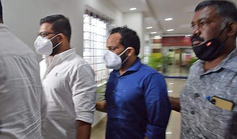 A file picture of Bineesh Kodiyeri at the ED zonal office in Bengaluru. (Photo | Express)