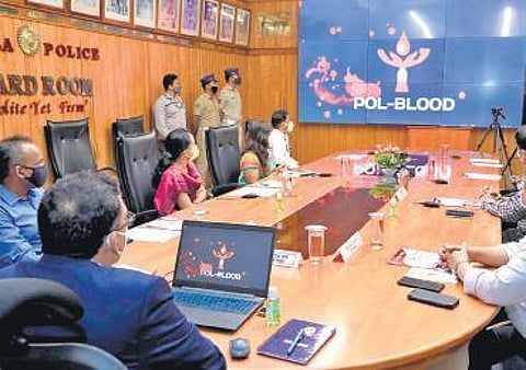 State Police Chief Loknath Behera and other officials at the inauguration