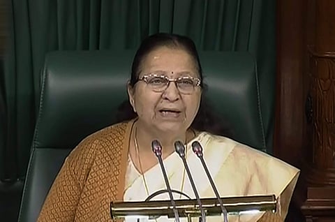 Former Lok Sabha Speaker Sumitra Mahajan. (File | PTI)