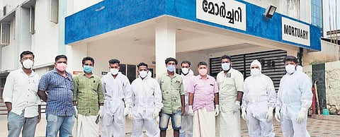 Members of the Covid volunteer team in Kunnathukal panchayat | EXPRESS