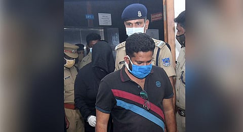Sandeep Nair at the ACJM Â (Economic Offences) Court in Kochi. (Photo | A Sanesh, EPS)
