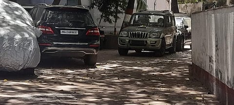 The cars that have been seized by NIA in the Antilia SUV bombing case. (Photo| Debdutta Mitra, EPS)