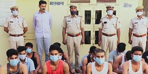 Kuldeep Yadav and other accused in Police custody. (Photo | EPS)