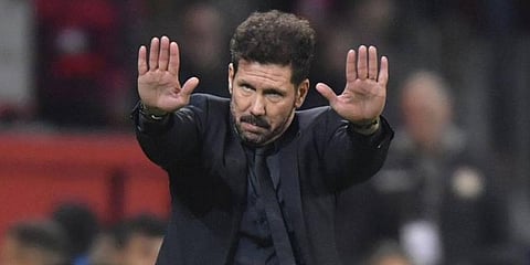 Atletico Madrid gaffer Diego Simeone (Photo | AP)