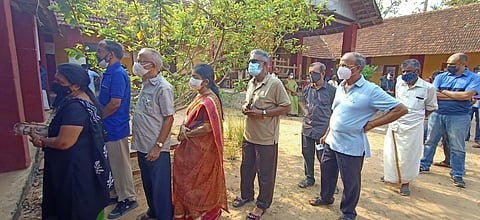 Voters in Kerala turn up for voting in good numbers to exercise their franchise. (Photo | Vincent Pulickal, EPS)