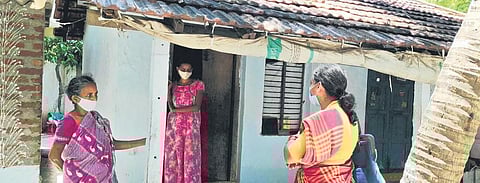 Srinivas and his wife Kasi Annapurna, who converted their house in K Jagannadhapuram into a quarantine facility. (Photo | EPS)