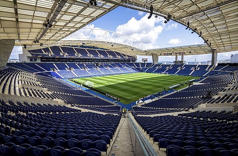 a general view of the Dragao stadium in Porto, Portugal. (Photo | AP)