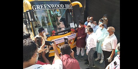 A free oxygen bus launched on Thursday.