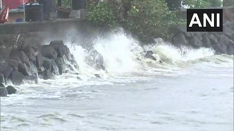 High tides hit Panaji ahead of cyclone Tauktae's landfall. (Photo| ANI)