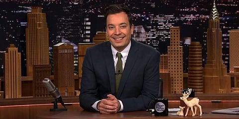 American comedian Jimmy Fallon in 'The Tonight Show'
