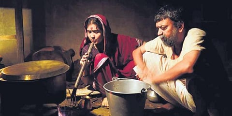 A still from Marathi-film 'Dithee'.