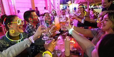 'Monday Night Hang'. gathering at the Tiki Bar on Manhattan's Upper West Side in New York. (Photo | AP)