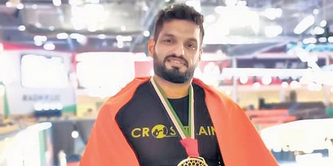 Siddharth Singh after winning the silver medal at the World's Masters Jiu Jitsu Championship 2021. (Photo| EPS)