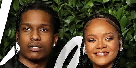 Rapper ASAP Rocky (L) and singer-songwriter Rihanna (Photo | AFP)