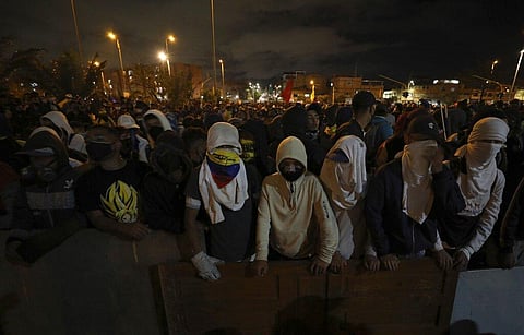 Protesters block a street during an anti-government protest in Bogota, Colombia (Photo | AP)