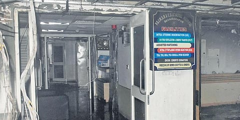 Short-circuit is suspected to be the reason for the fire at ESI hospital in Punjabi Bagh. (Photo | EPS)