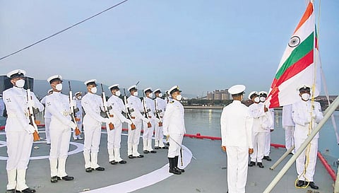 INS Rajput being decommissioned at Naval Dockyard, Vizag on Friday | EXPRESS